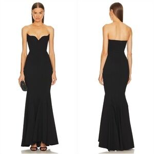 Michael Costello x REVOLVE Billie Gown in Black
